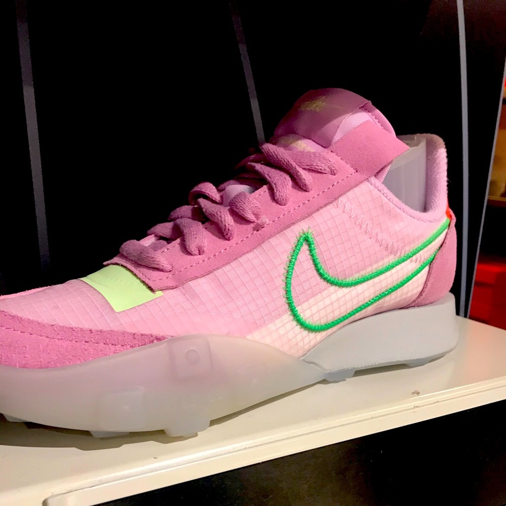 Multi-colored Nike running shoes,pink and purple